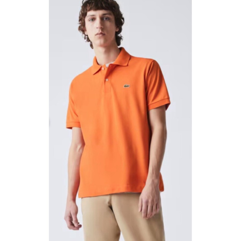 Lacoste Polo Shirt Orange Devanlay Golf Preppy‎ Short Sleeves Mens size 7 US 2XL